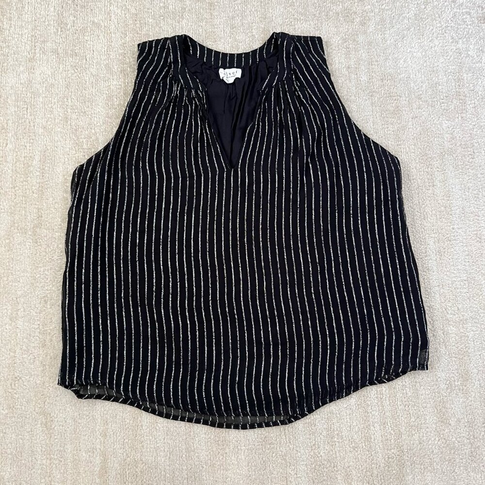 Velvet by Graham & Spencer Stripe Boho Summer Sleeveless Blouse Top XL